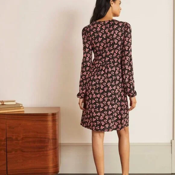 Boden Clover Print Hattie Jersey Dress - Size 12P - Picture 2 of 9